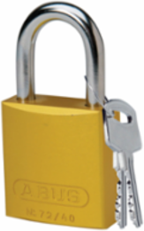 Aluminum Padlock - 6-Pin Cylinder, 1.5 in W, 1.6 in H, 1 in Shackle Clearance