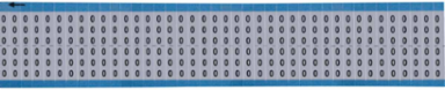 Solid Numbers Scored Wire Marker Card, 0, Aluminum Foil
