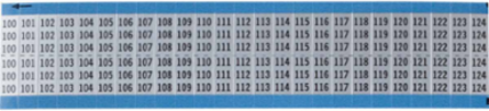 Wire Markers - Dead Soft Aluminum Foil, Legend 100 to 124