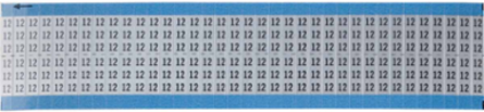 Solid Numbers Scored Wire Marker Card, 12, Aluminum Foil