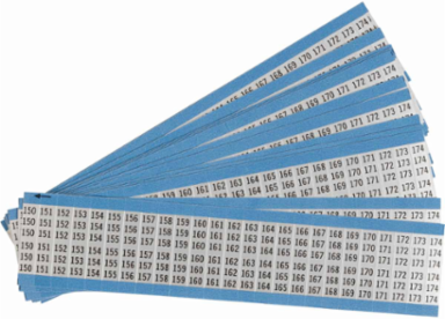 Wire Markers - Dead Soft Aluminum Foil, Legend 150 to 174