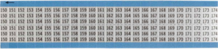 Wire Markers - Dead Soft Aluminum Foil, Legend 150 to 174