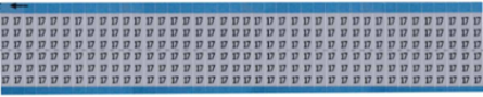 Solid Numbers Scored Wire Marker Card, 17, Aluminum Foil