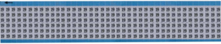Solid Numbers Scored Wire Marker Card, 19, Aluminum Foil