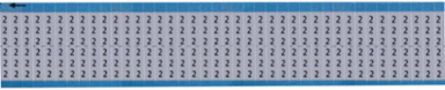 Solid Numbers Scored Wire Marker Card, 2, Aluminum Foil