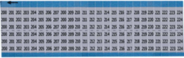Wire Markers - Dead Soft Aluminum Foil, Legend 200 to 224