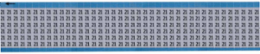 Solid Numbers Scored Wire Marker Card, 21, Aluminum Foil