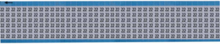 Solid Numbers Scored Wire Marker Card, 22, Aluminum Foil