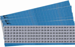 Wire Markers - Dead Soft Aluminum Foil, Legend 225 to 249