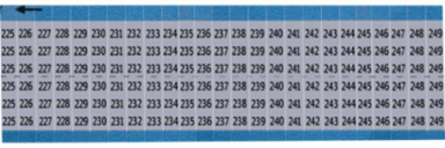 Wire Markers - Dead Soft Aluminum Foil, Legend 225 to 249