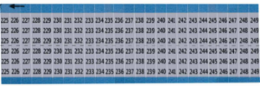 Wire Markers - Dead Soft Aluminum Foil, Legend 225 to 249