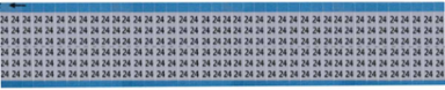 Solid Numbers Scored Wire Marker Card, 24, Aluminum Foil