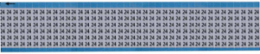 Solid Numbers Scored Wire Marker Card, 24, Aluminum Foil