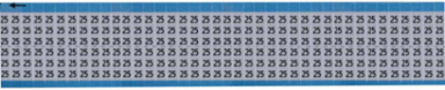 Solid Numbers Scored Wire Marker Card, 25, Aluminum Foil