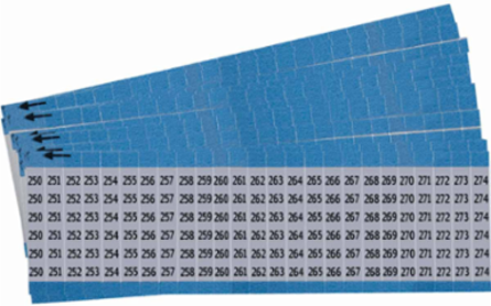 Wire Markers - Dead Soft Aluminum Foil, Legend 250 to 274
