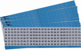 Wire Markers - Dead Soft Aluminum Foil, Legend 250 to 274
