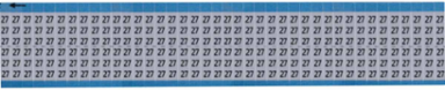 Solid Numbers Scored Wire Marker Card, 27, Aluminum Foil