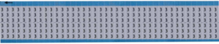 Solid Numbers Scored Wire Marker Card, 3, Aluminum Foil