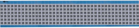 Solid Numbers Scored Wire Marker Card, 38, Aluminum Foil