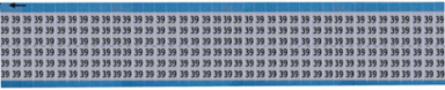 Solid Numbers Scored Wire Marker Card, 39, Aluminum Foil