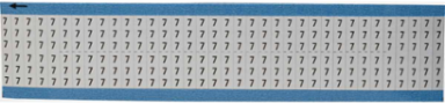 Solid Numbers Scored Wire Marker Card, 7, Aluminum Foil