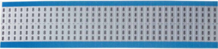 Solid Numbers Scored Wire Marker Card, 8, Aluminum Foil