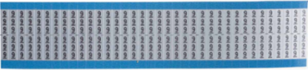 Solid Numbers Scored Wire Marker Card, 9, Aluminum Foil