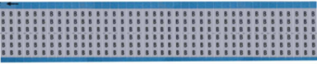 Solid Letters Scored Wire Marker Card, B, Aluminum Foil