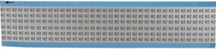 Solid Letters & Numbers Scored Wire Marker Card, H2, Aluminum Foil