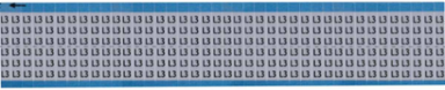 Solid Letters & Numbers Scored Wire Marker Card, L3, Aluminum Foil