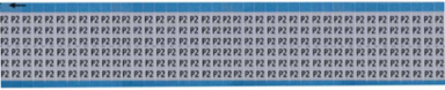 Solid Letters & Numbers Scored Wire Marker Card, P2, Aluminum Foil