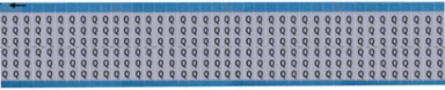Solid Letters Scored Wire Marker Card, Q, Aluminum Foil