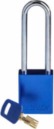 SafeKey Lockout Padlock 3 Inch Aluminum Blue, Keyed Different, Corrosion-Resistant