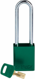 SafeKey Lockout Padlock Aluminum Green 3.0 Inch Steel Keyed Different