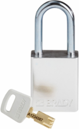 SafeKey Lockout Padlock 1.5 Inch Aluminum Silver with Keyed Different Lock