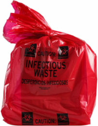 Biohazard Disposal Bag 30 Inch H x 14 Inch W x 36 Inch D, Polyethylene, 35-55 Gallon Capacity