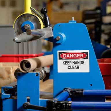 2.25 Inch x 3 Inch Indoor/Outdoor Vinyl Labels, Roll of 300, OSHA DANGER
