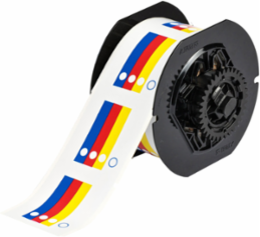 Vinyl Labels, 2.25 Inch x 2.25 Inch, Roll of 365, Outdoor Use, Chemical-Resistant