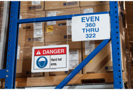 B30 Series Vinyl Labels, 4 Inch H x 6 Inch W, Roll of 175, Red on White