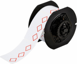 Vinyl Labels 2.17 Inch H x 3.35 Inch W, Red on White, GHS CLP 3B Diamonds