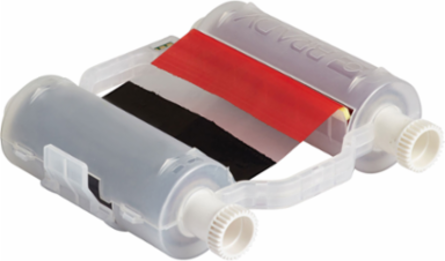 Printer Ribbon Cartridge, 4.33 Inch W, 200 ft, Black/Red, 60 Panels