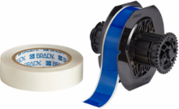 ToughStripe Polyester Labels, 1.125 Inch W x 100 ft L, Heavy-Duty Blue