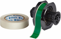 ToughStripe Polyester Labels 1.125 Inch W x 100 Ft L, Green, Kit of 2 Rolls
