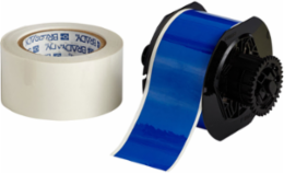 ToughStripe Polyester Labels, 2.25 Inch W x 100 ft L, Blue, Permanent Adhesive, High Adhesion