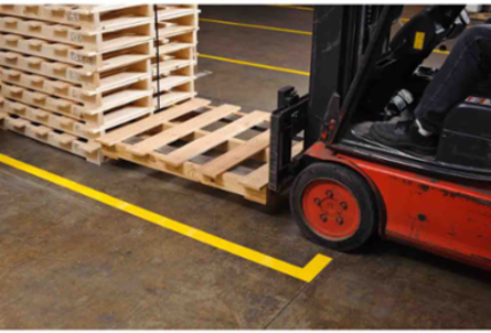 ToughStripe Yellow Polyester Labels 2.25 Inch W x 100 ft L, Kit of 2 Rolls