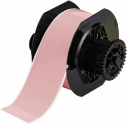 Low Halide Polyester Labels 2.25 Inch W x 100 ft L, Pink, Chemical-Resistant