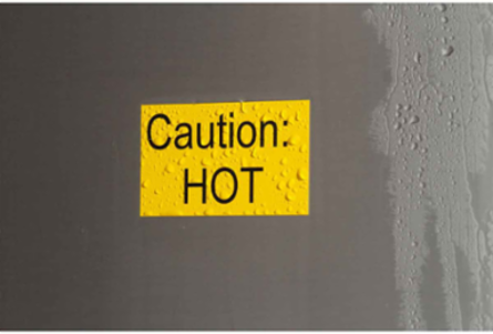 ToughWash Polyester Labels 2.25 Inch W x 50 ft L, Yellow, Food & Beverage Applications