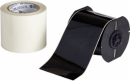 ToughStripe Labels 4 Inch x 100 ft, Kit of 2 Rolls, Black, Grit 0.008 Inch