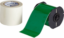 ToughStripe Polyester Labels 4 Inch x 100 ft, Green, Aggressive Adhesive