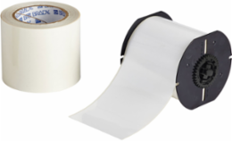 ToughStripe Polyester Labels, 4 Inch W x 100 Ft L, Kit of 2 Rolls, White